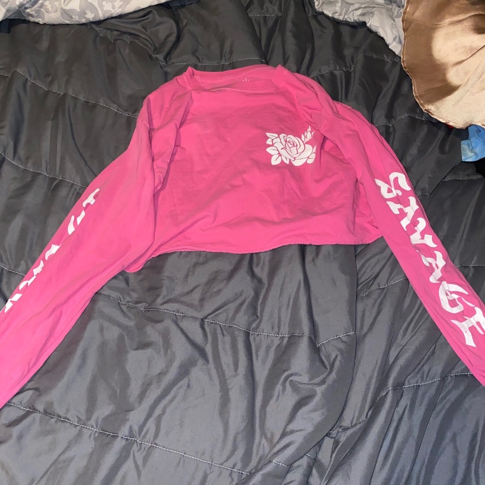long sleeve crop top